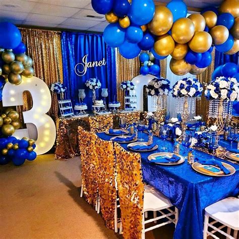 gold and blue birthday decorations|blue and gold event decorations.